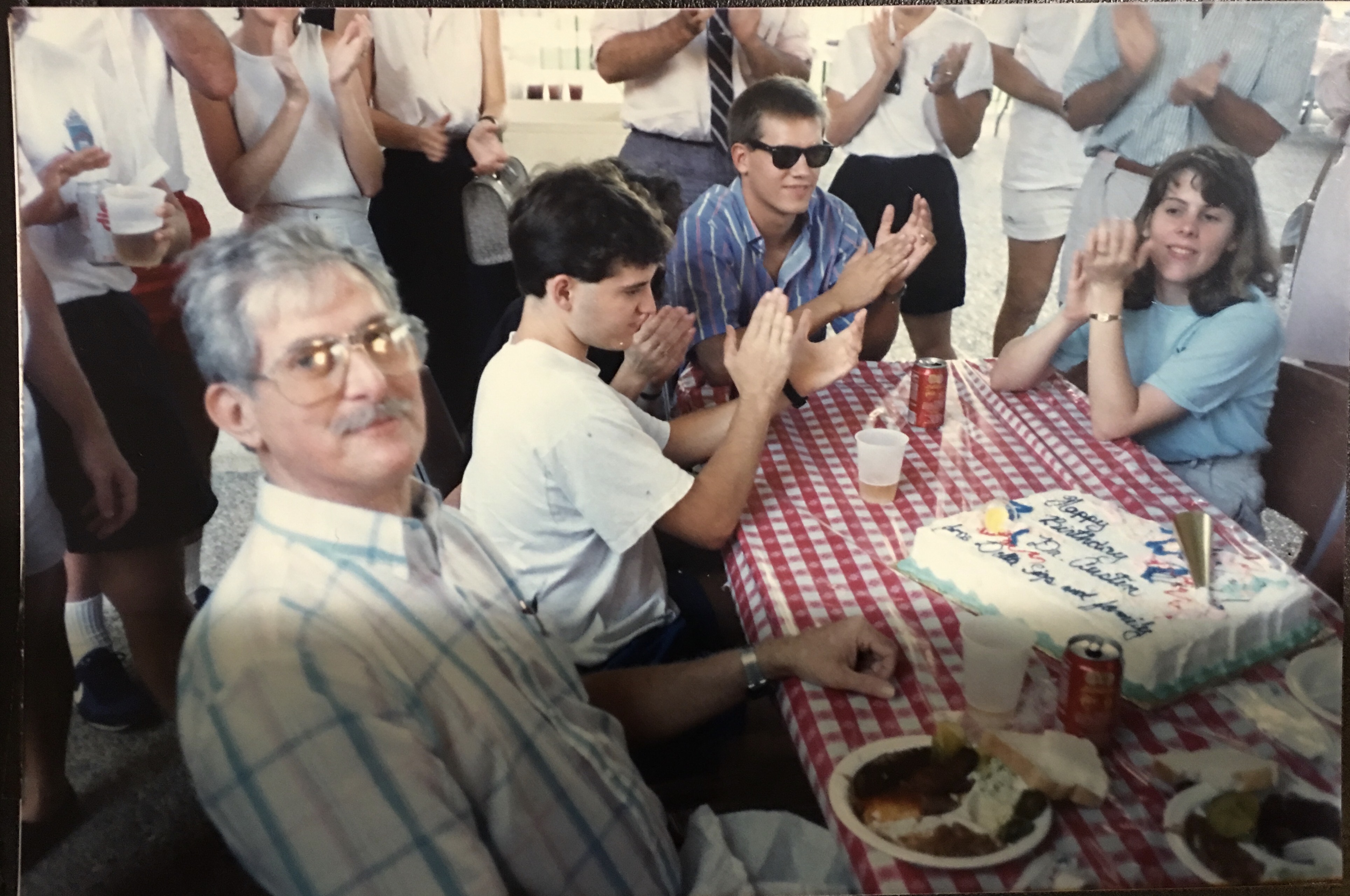 The late Dr. John Austin with students and family.