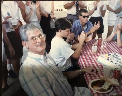 The late Dr. John Austin with students and family.